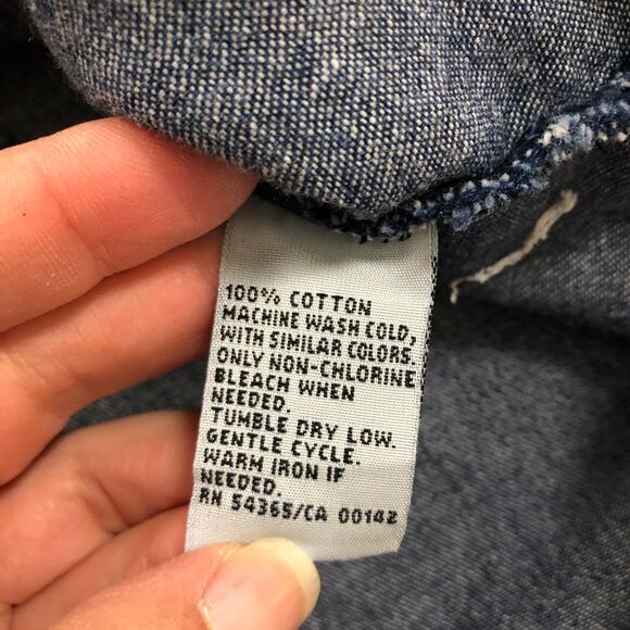 ALIA Denim Shirt Embroidered Cardinals Floral 16W 1X 100% Cotton Cottagecore - Picture 8 of 9